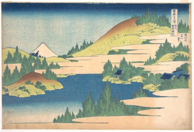 Innsjøen Hakone i Sagami-provinsen fra en serie 36 utsikt over Mount Fuji, 1830-1833 av Katsushika Hokusai