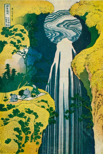 Fossen til Amida bak Kiso Road, c1832. 1925 av Katsushika Hokusai