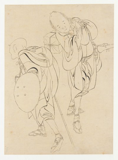 Reisende, sent på 1700-tallet - begynnelsen av 1800-tallet. av Katsushika Hokusai