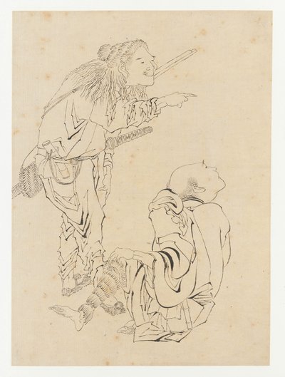 To jegere, Edo-perioden, 1800-tallet. av Katsushika Hokusai