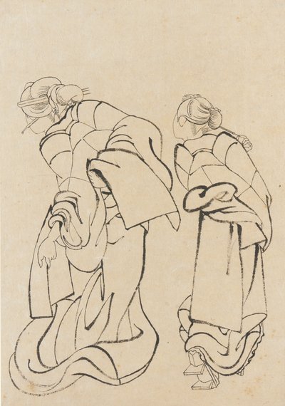 To kvinner, sent på 1700-tallet - begynnelsen av 1800-tallet. av Katsushika Hokusai