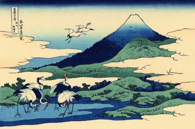 Umegawa i Sagami-provinsen, ca. 1830 (treblokktrykk) av Katsushika Hokusai