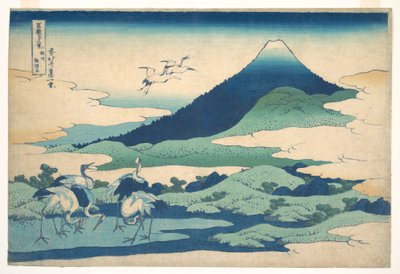 «Umezawa-herregården i Sagami-provinsen», fra serien «De tretti-seks utsiktene over Fuji-fjellet» (Fugaku sanjūrokkei, Sōshū Umezawa zai) av Katsushika Hokusai