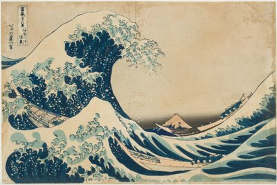 Under the Wave off Kanagawa (treblokktrykk) av Katsushika Hokusai