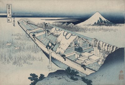 Ushibori i Hitachi-provinsen, fra serien Thirty-six Views of Mount Fuji av Katsushika Hokusai