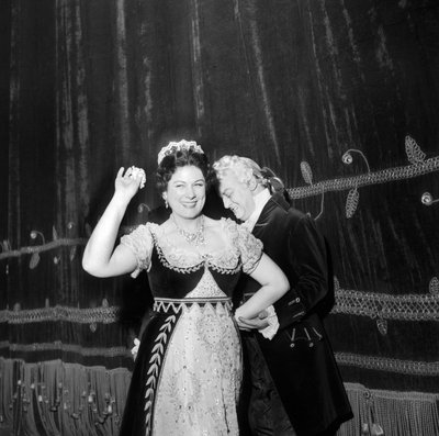 Renata Tebaldi og Tito Gobbi på La Scala, Milano av David Mosé