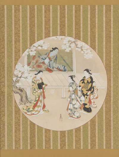 Parodi på en scene fra The Tale of Genji, tidlig på 1700-tallet. av Kawamata Tsuneyuki