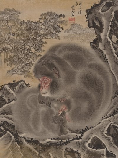Monkeys, mars 1888. av Kawanabe Kyosai