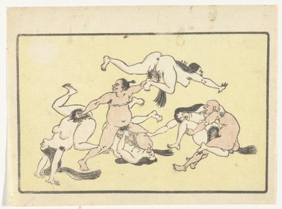 Orgie The Big Tail (serietittel) av Kawanabe Kyosai