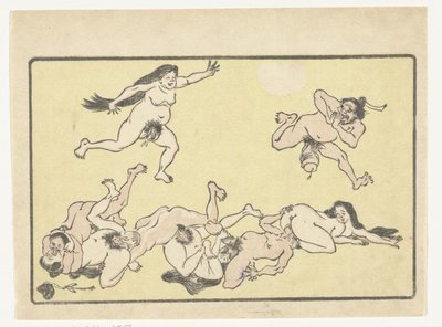 Orgie The Big Tail (serietittel) av Kawanabe Kyosai