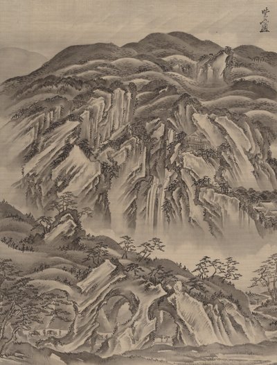 Steinete landskap, ca. 1887. av Kawanabe Kyosai