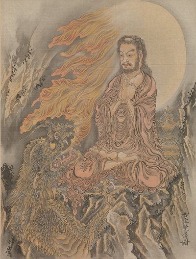 Er det en sesam person i en erobre skog g-te i en person cam? 1888. av Kawanabe Kyosai