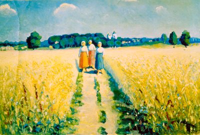 Tre kvinner på veien, etter 1927 av Kazimir Severinovich Malevich