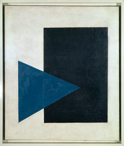 Svart firkant, blå trekant (olje på lerret) av Kazimir Severinovich Malevich