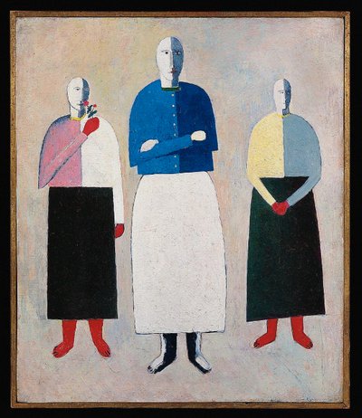 Komposisjon med La Gioconda (olje, blyant og collage på lerret) av Kazimir Severinovich Malevich