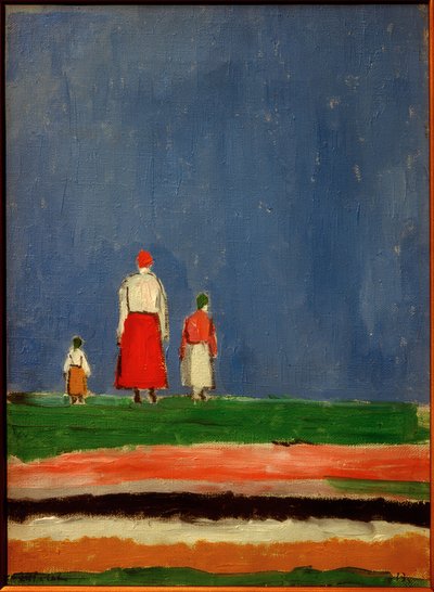 Tre figurer, 1928 av Kazimir Severinovich Malevich