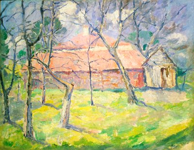 Landskap nær Kiev, 1930. av Kazimir Severinovich Malevich