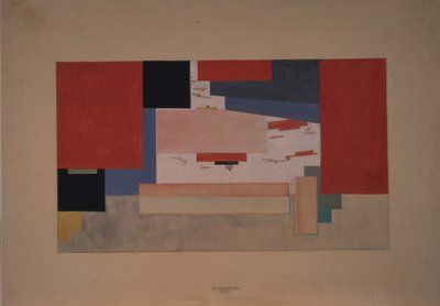 Suprematisme. Skisse til en teatergardin av Kazimir Severinovich Malevich