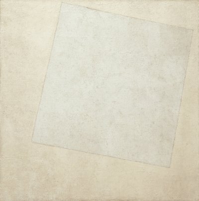 Suprematistisk komposisjon: Hvitt på hvitt, 1918 av Kazimir Severinovich Malevich