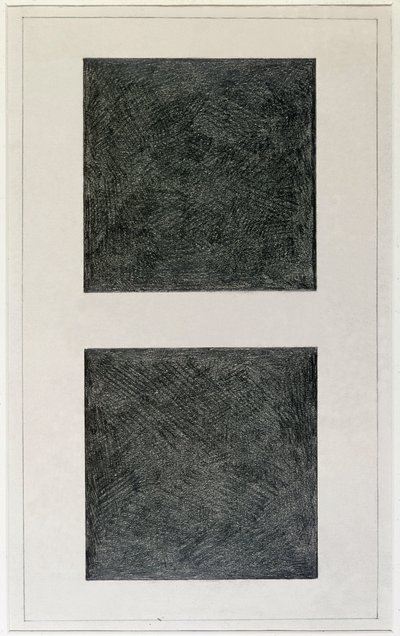 Suprematistisk element: to firkanter (olje på lerret, 1900-tallet) av Kazimir Severinovich Malevich