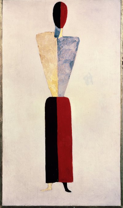 en jente (form på hvit bakgrunn) av Kazimir Severinovich Malevich