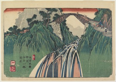 Nr. 41, Nojiri: Fjernsyn over Ina River Bridge, 1835-38 av Keisai Eisen