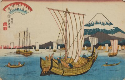 Tilbakevendende seilbåter i Shiba, fra serien: Åtte utsikter over Edo av Keisai Eisen