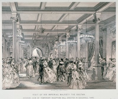 Mottak for sultanen av Tyrkia, Guildhall, City of London, 1867 av Kell Brothers