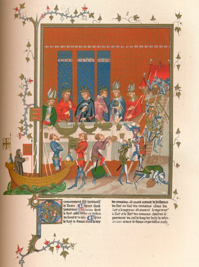 Mellomspill under måltidet, 1300-tallet, 1849. av Kellerhoven