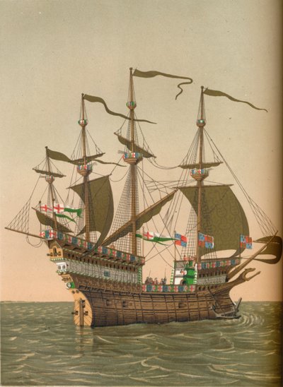 The 'Great Harry', c1520, 1849. av Kellerhoven