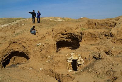 Shiqmim, ca. 4200 f.Kr., landsby fra kobberalderen med underjordisk lagring, Israel av Kenneth Garrett
