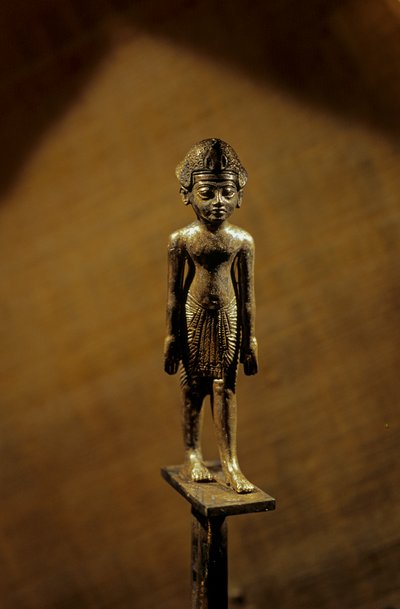 Sølvstav med figur av farao, KV 62, 2007 (bilde) av Kenneth Garrett
