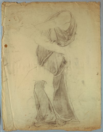 Draperistudie for "Jacob Wrestling with the Angel" av Kenyon Cox