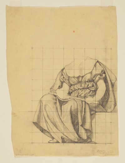 Draperistudie for "The Active Life," Lunette i administrasjonsbygningen, Oberlin College, Oberlin, OH av Kenyon Cox