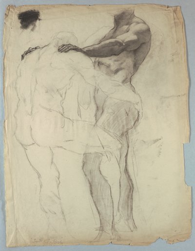 Figurstudie for "Jacob Wrestling with the Angel" av Kenyon Cox