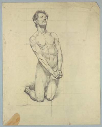 Figurstudie for "The Temptation of St. Anthony" av Kenyon Cox