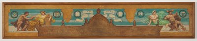 Law Reigns, studie for sentralpanelet i "The Reign of Law," Frise for lagmannsretten, New York av Kenyon Cox