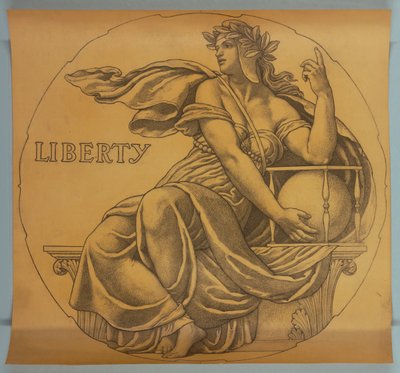 Liberty, tegneserie for mosaikk i Wisconsin State Capitol Rotunda av Kenyon Cox