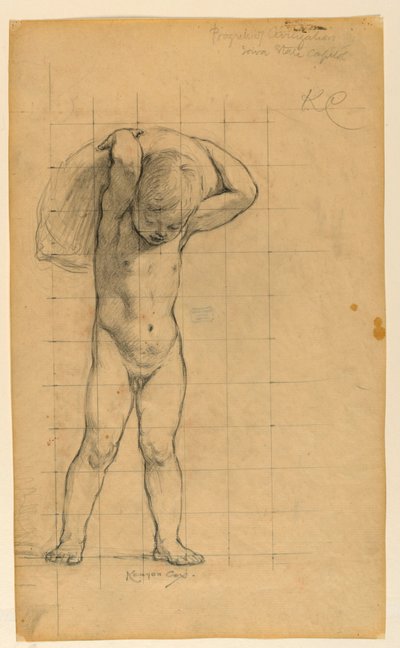 Studie for "Commerce", "The Progress of Civilization: The Forge, Commerce, and Education" State Capitol, Des Moines, IA av Kenyon Cox