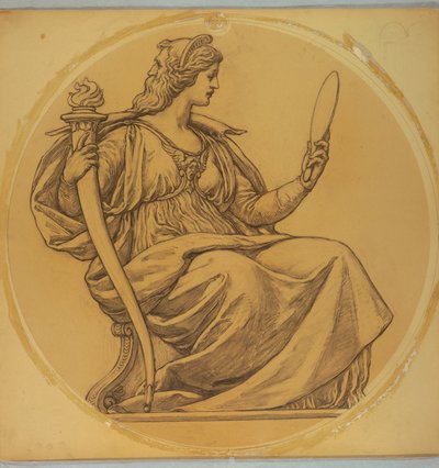 Studie for "Prudence," Lunette i Hudson County Courthouse, Jersey City, NJ av Kenyon Cox