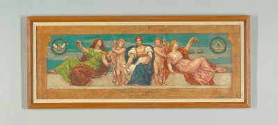 The Common Law, studie for venstre panel av "The Reign of Law," Frise for lagmannsretten, New York av Kenyon Cox