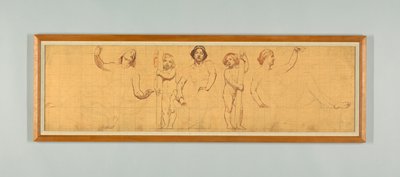 The Common Law, studie for venstre panel av "The Reign of Law," Frise for lagmannsretten, New York av Kenyon Cox