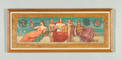 The Statute Law, Study for Right Panel of "The Reign of Law," Frieze for Appellate Court, New York av Kenyon Cox