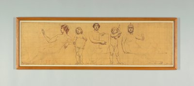 The Statute Law, Study for Right Panel of "The Reign of Law," Frieze for Appellate Court, New York av Kenyon Cox