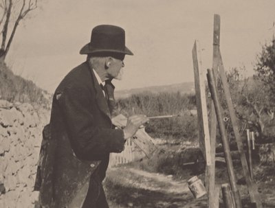 Paul Cézanne maleri på Les Lauves, 1906. av Ker Xavier Roussel