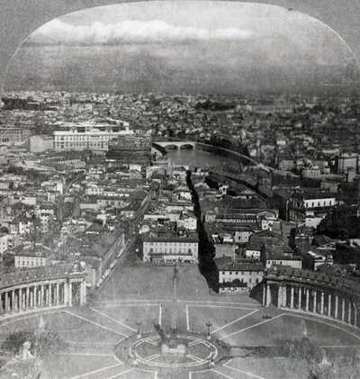 Roma, den evige stad, fra balkongen til St. Peters Italia, 1904. av Keystone View Company