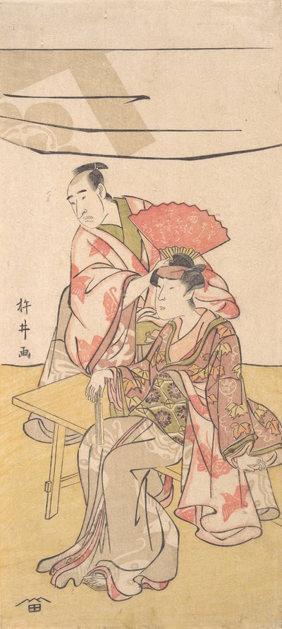 Den andre Bando Mitsugoro i rollen som Soga no Juro Sukenari, ca. 1793-95. av Kinei