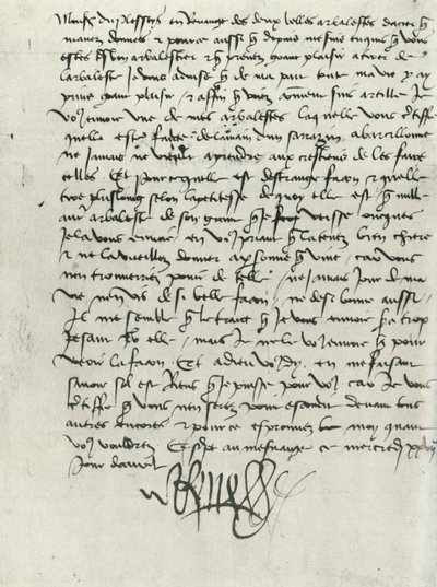 Brev fra kong René av Anjou, 1400-tallet, 1934. av King of Naples Rene of Anjou