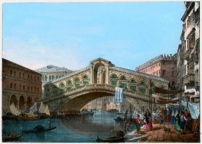 Rialtobroen, Venezia, Italia, 1800-tallet. av Kirchmayn