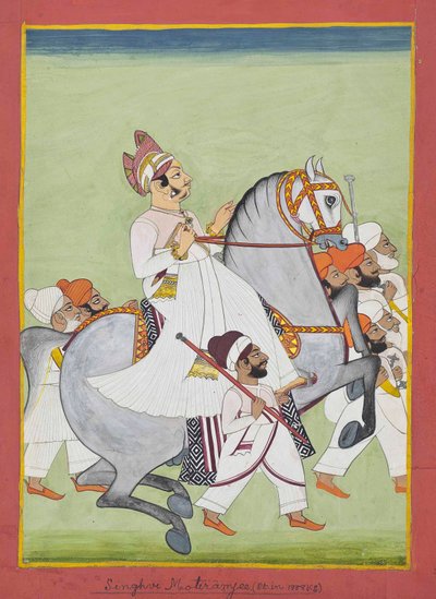 Ridesportrett av Singhji Motiram G, 1908/3 av Kiritaji Bhak